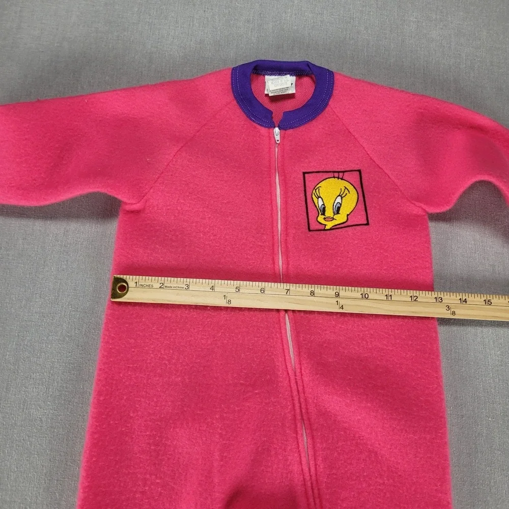 New Vintage 90s Looney Tunes Tweety Bird Pajamas Sleeper Footie RARE NOS 4T